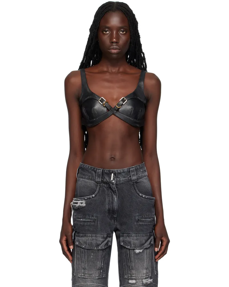 Givenchy Black Crossed Camisole 011-faded