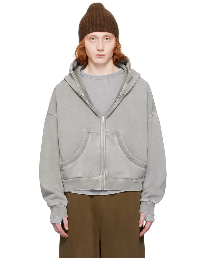 Entire Studios Gray Eternal Zip Hoodie Rhino