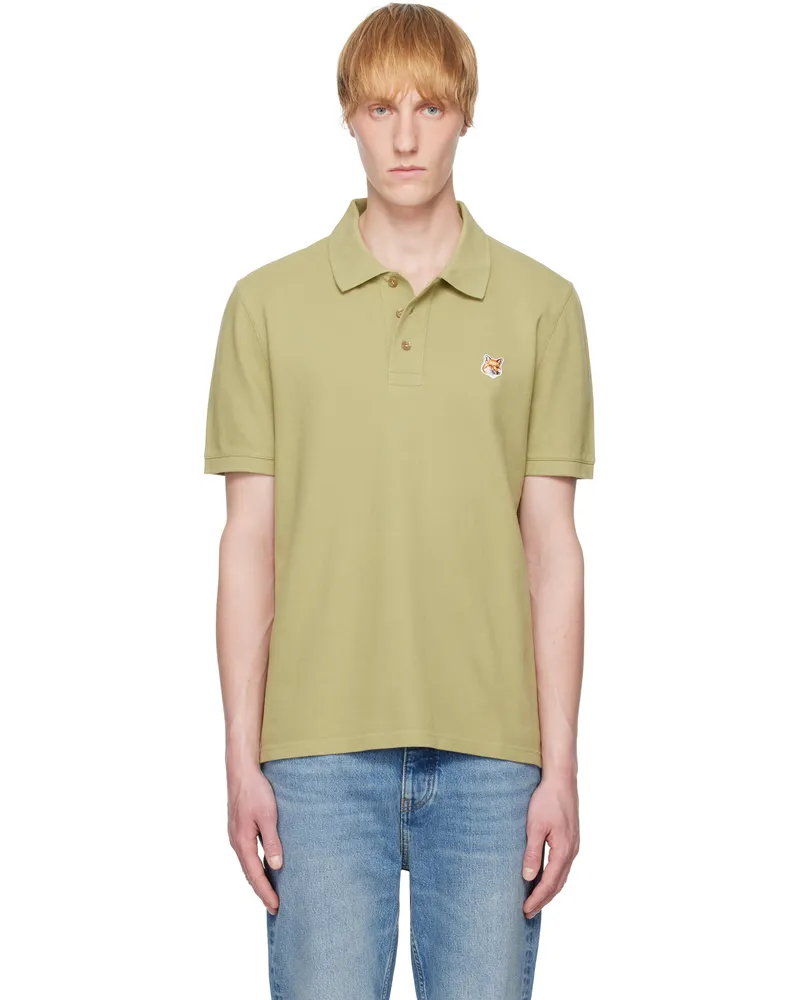 Kitsuné Khaki Fox Head Patch Regular Polo P357