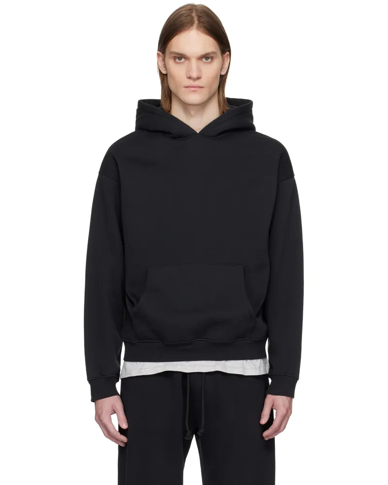 SKIMS Black Fleece Lounge Relaxed Hoodie Washed