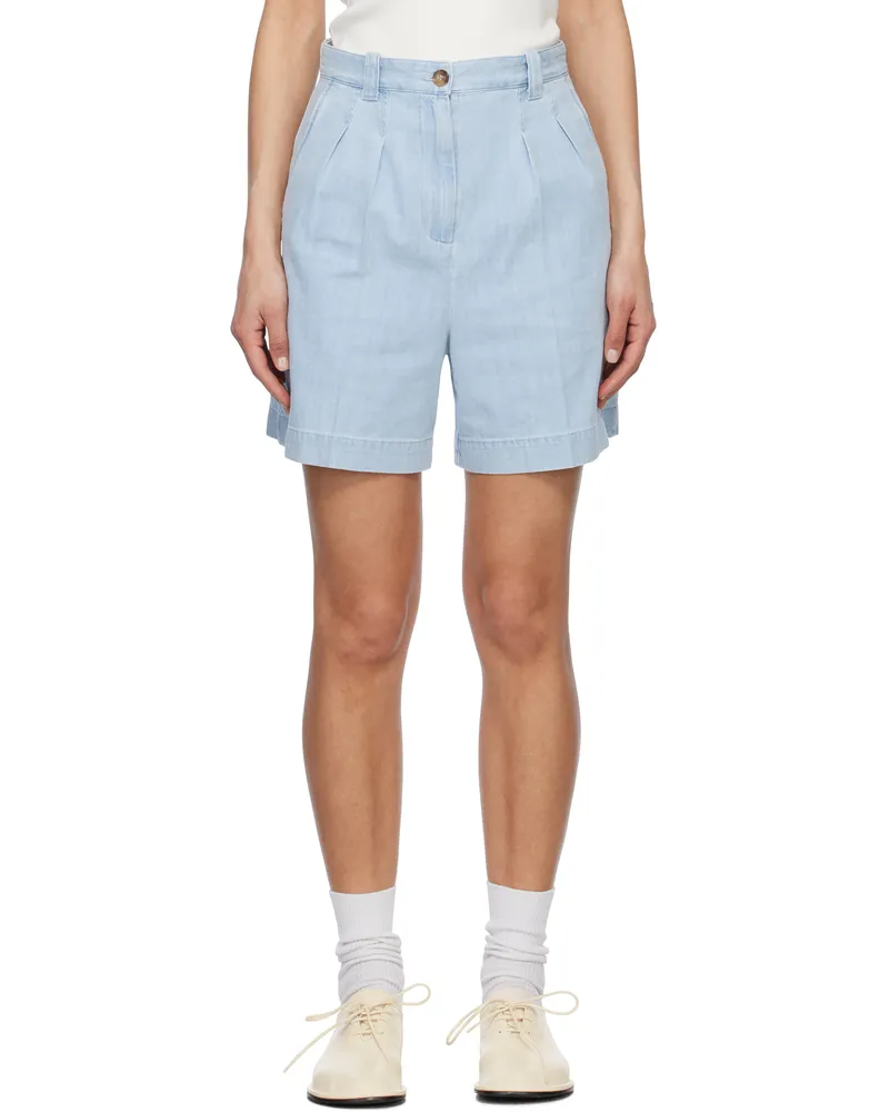 A.P.C. Blue Nola Denim Shorts Iav