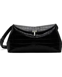 Totême Black T-Lock Clutch Black