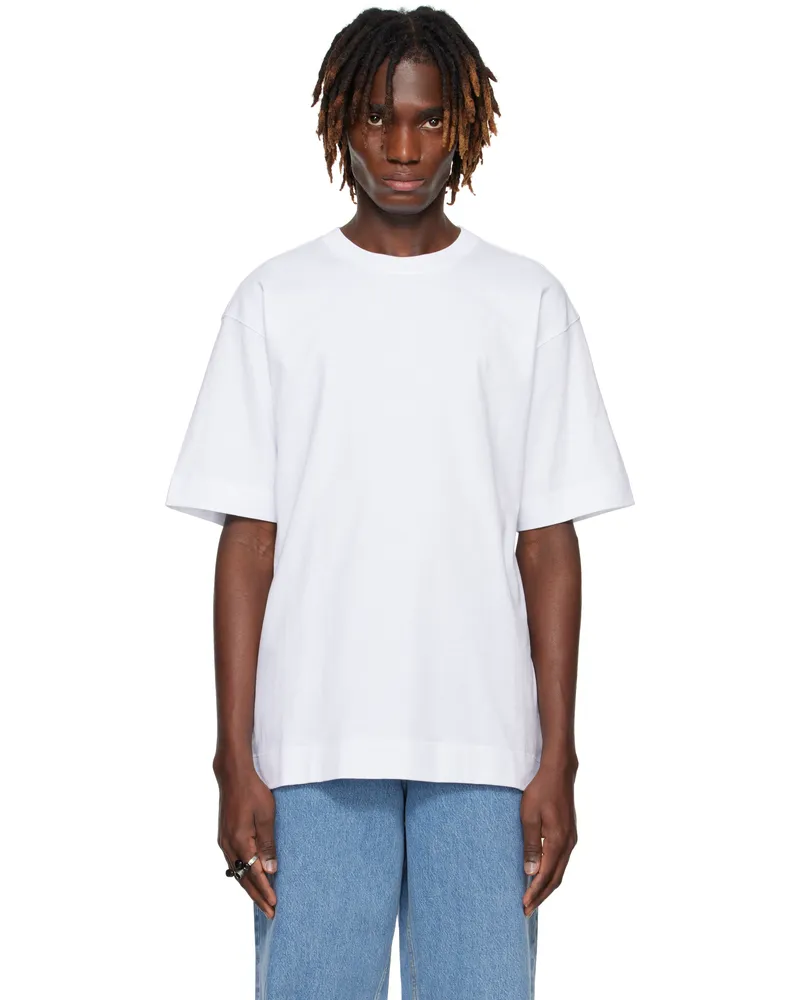Dries van Noten White Boxy Cotton T-shirt 1
