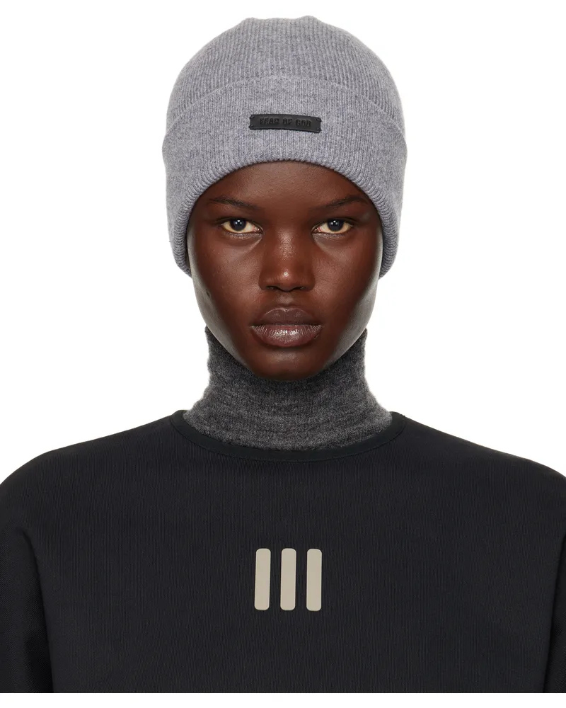 Fear of God Gray Cashmere Beanie Flannel