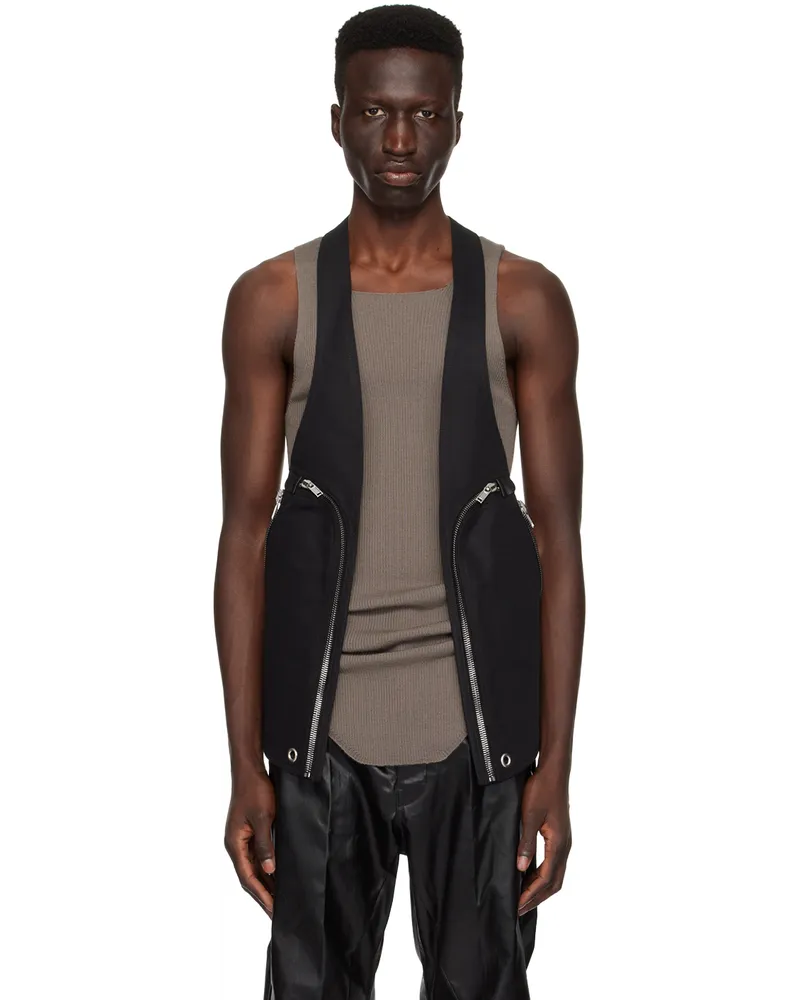 Rick Owens Black Bauhaus Vest Black