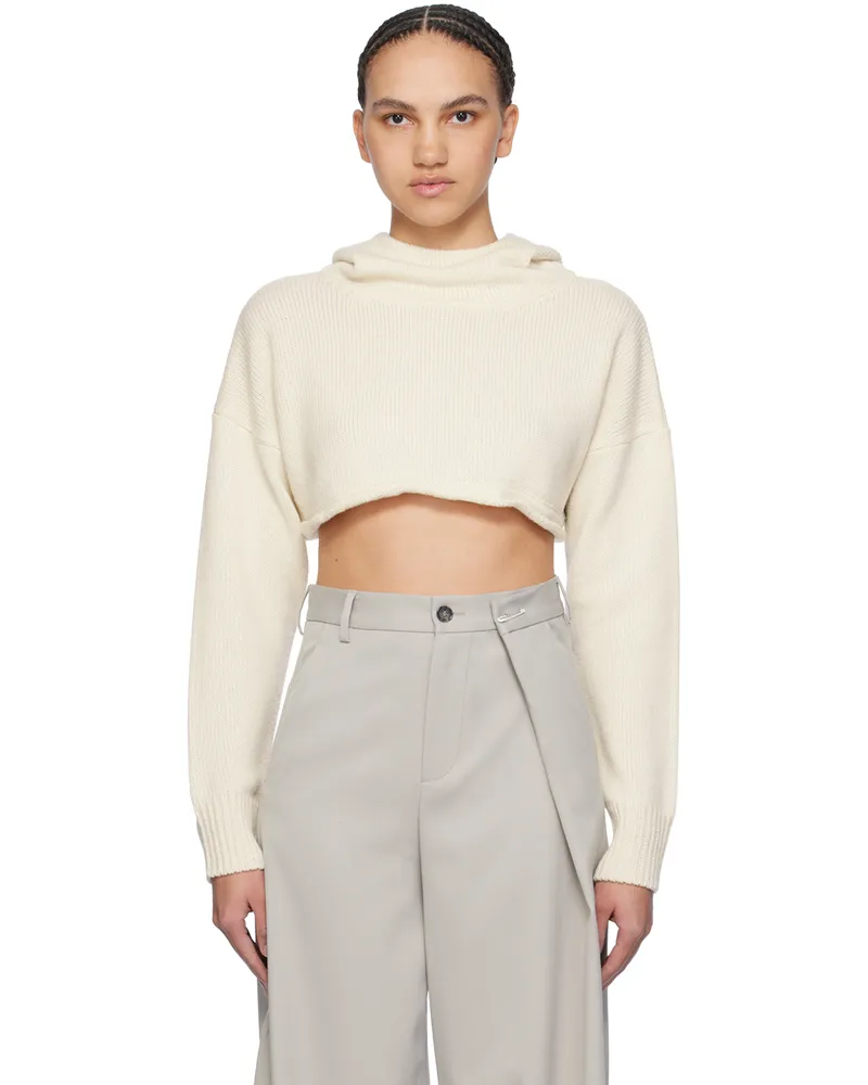 Maison Margiela Off-White Cropped Hoodie 101