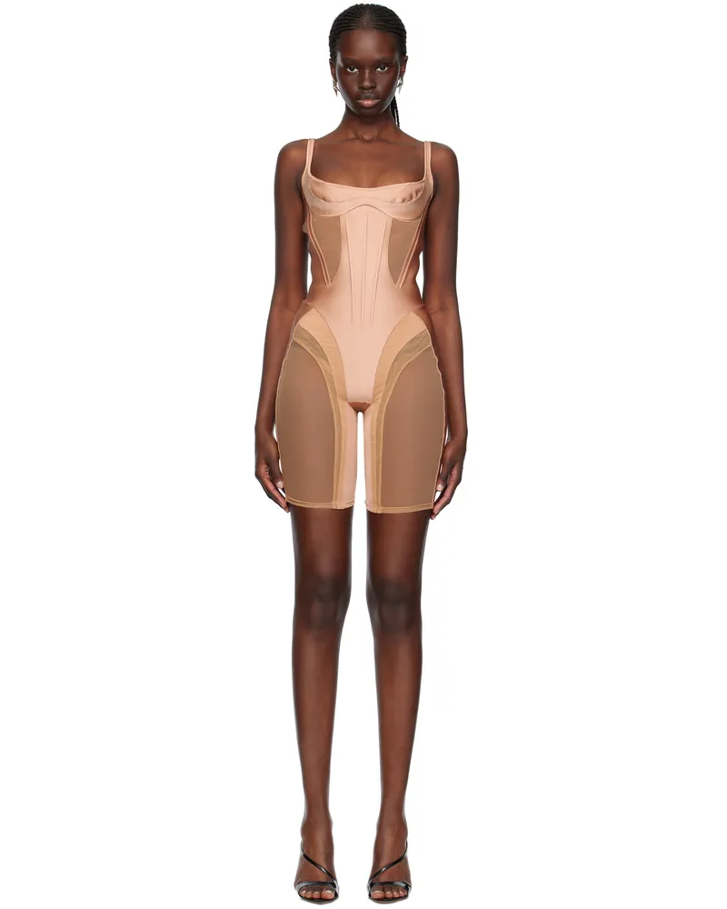 Thierry Mugler Tan Bicycle Jumpsuit B299