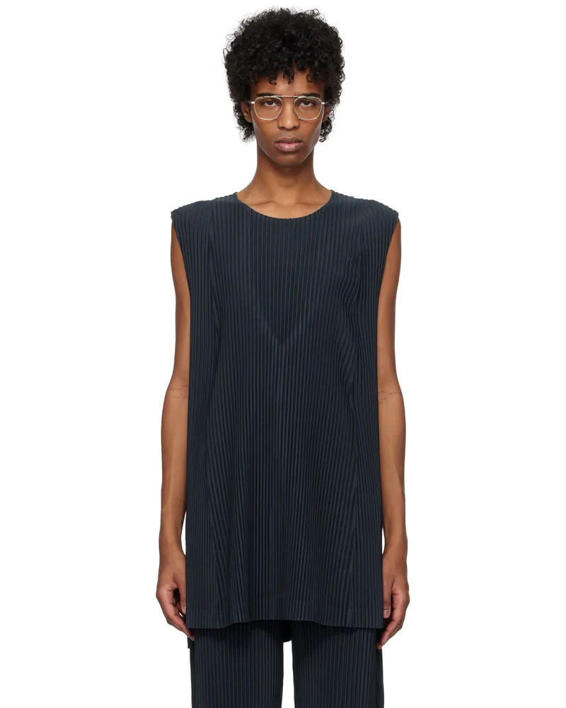 Issey Miyake Navy Monthly Color January Tank Top 76-midnight