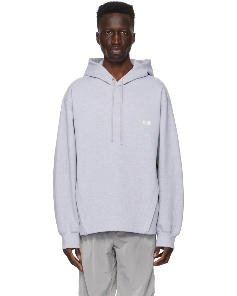 SOLID HOMME Gray Extension Hoodie 302g