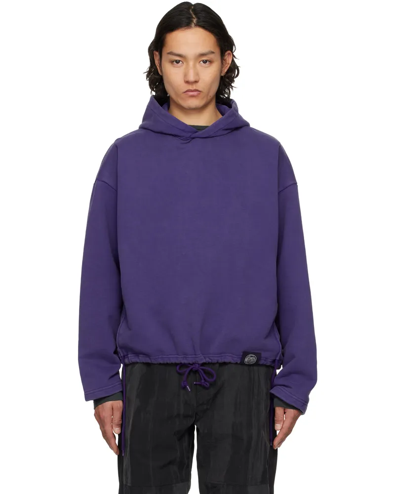 SOLID HOMME Purple Triple String Hoodie 601v