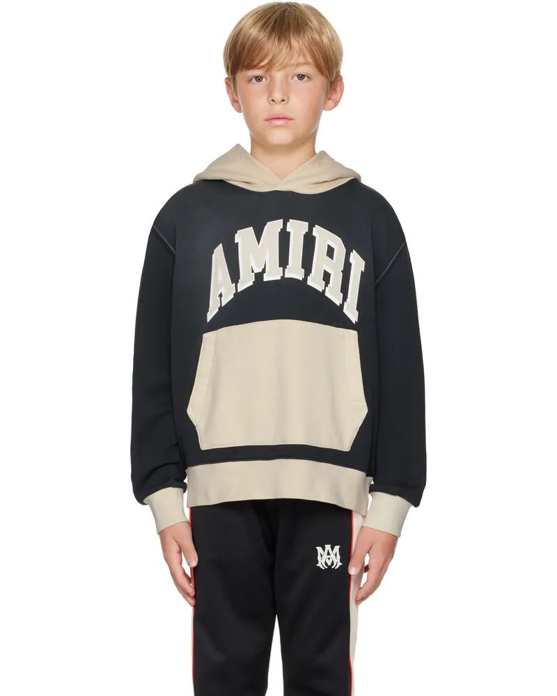Amiri Kids Black & Beige 'AMIRI' Collegiate Hoodie Black