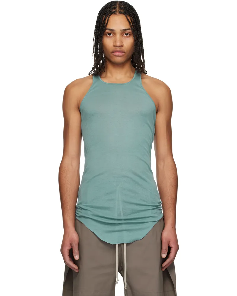 Rick Owens Blue Hollywood Basic Rib Tank Top 66