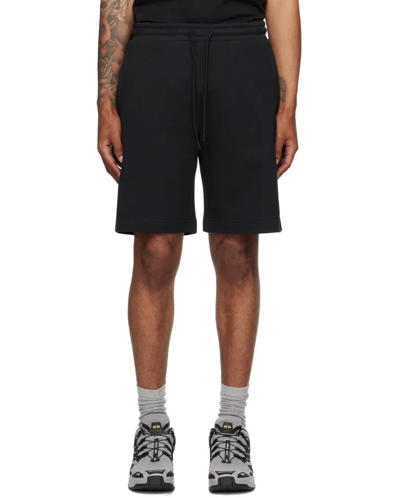 Moncler Black Logo Patch Cotton Shorts 998