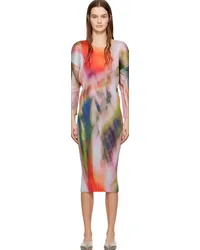 Issey Miyake Multicolor Turnip & Spinach Maxi Dress Turnip