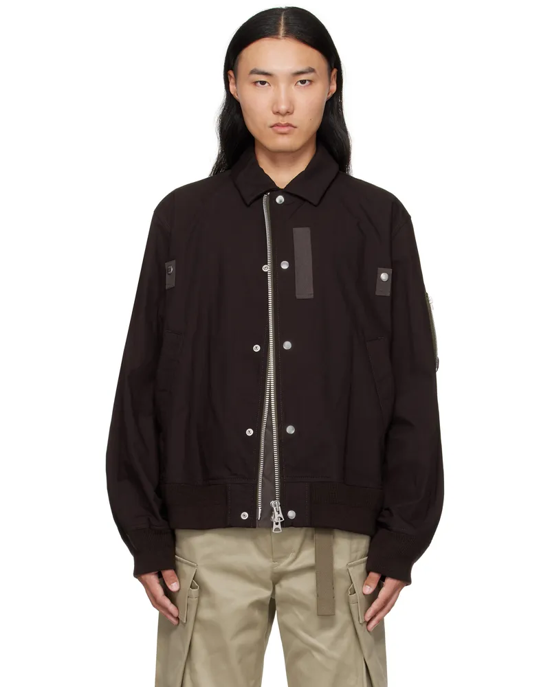 Sacai Brown Ripstop Bomber Jacket 601