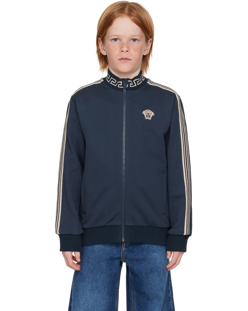 Versace Kids Navy Greca Sweatshirt 2uv50-uniform