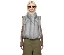 SSENSE Exclusive Gray Grid Down Vest