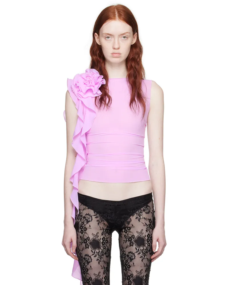 Fancì Club SSENSE Exclusive Pink 'The Bloody Groom' Tank Top Tl012