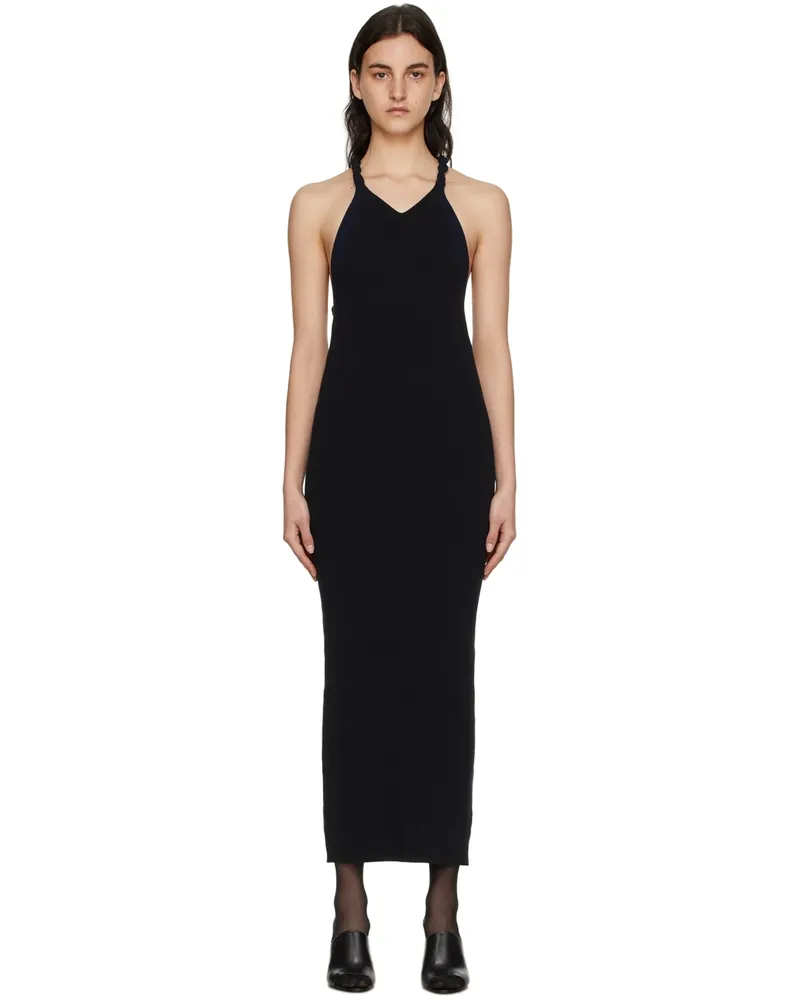 Dion Lee Black Cotton Midi Dress Black