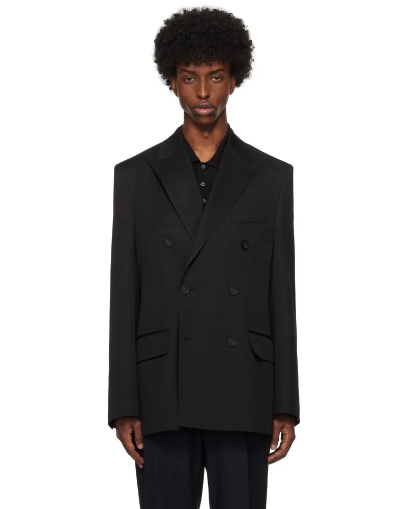 Golden Goose Black Double-Breasted Blazer Black