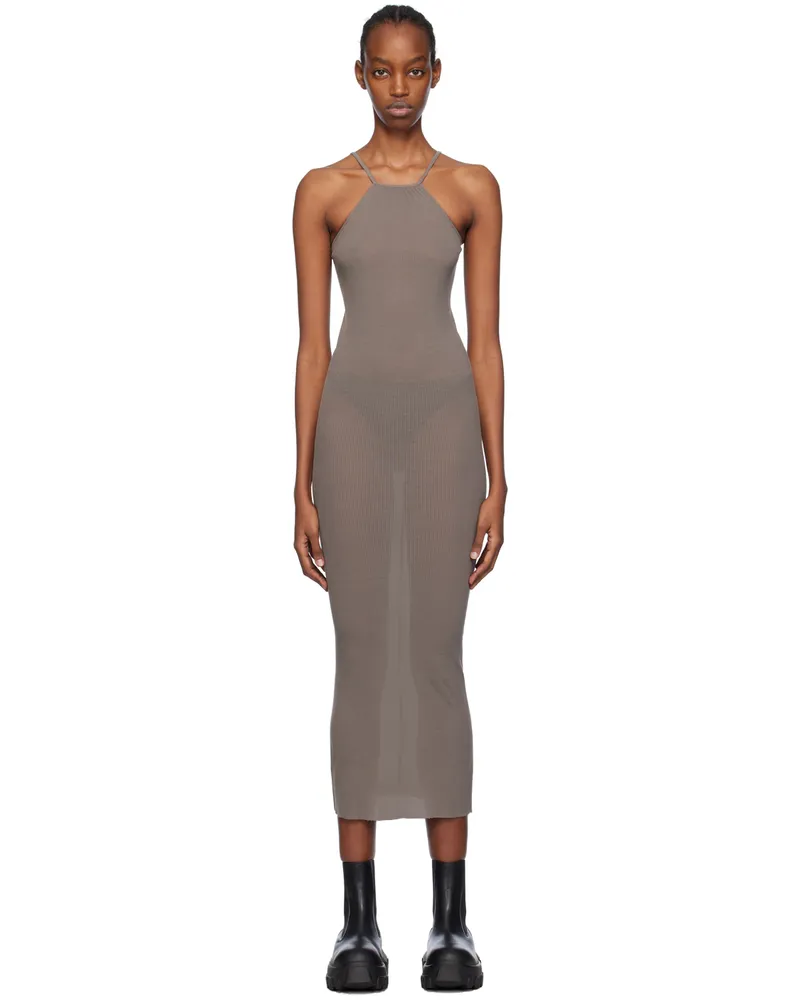 Rick Owens Gray Skorpio Midi Dress 34