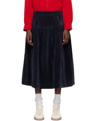 Casey Casey Navy Up Up Midi Skirt Navy