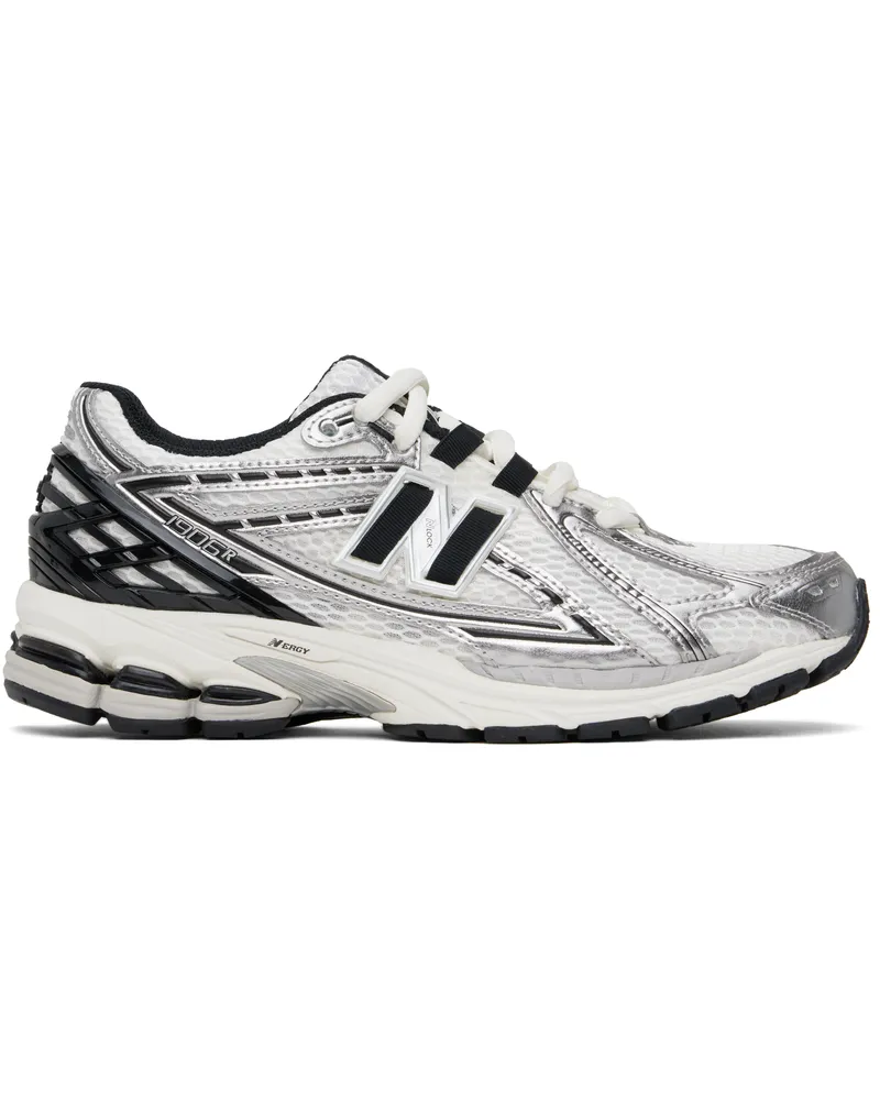 New Balance White & Silver 1906R Sneakers Silver