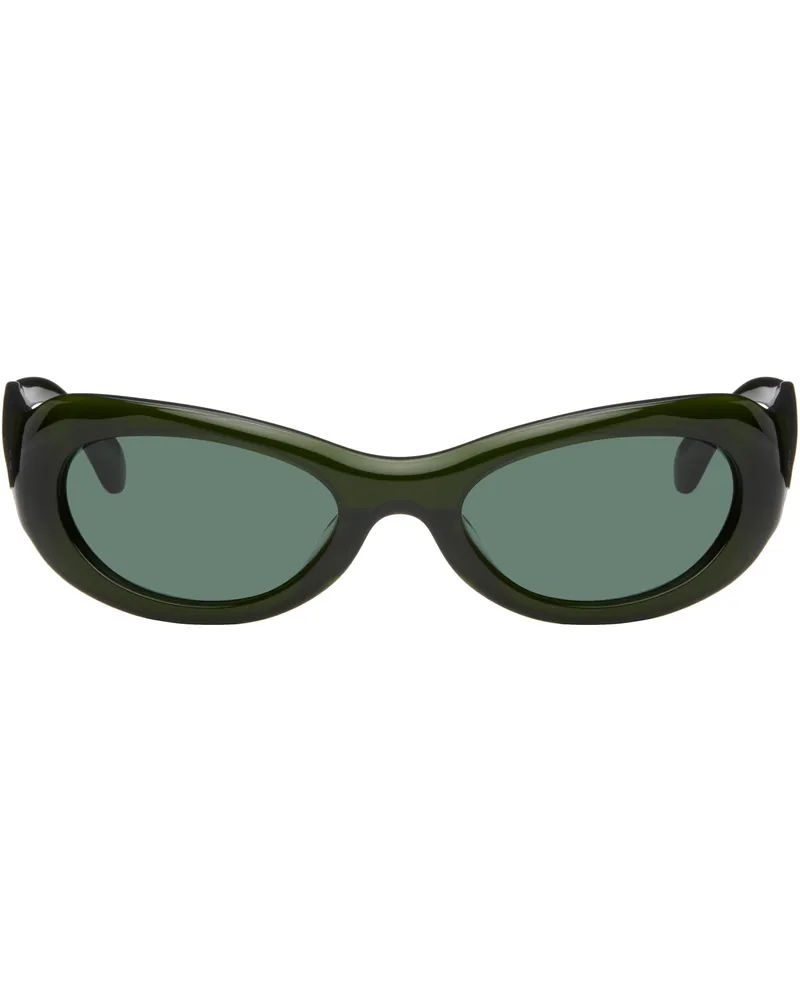 Port Tanger SSENSE Exclusive Green Khilna Sunglasses Green
