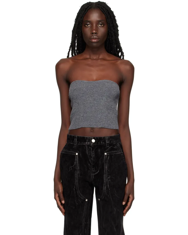 Stella McCartney Gray Ribbed Corset 1262