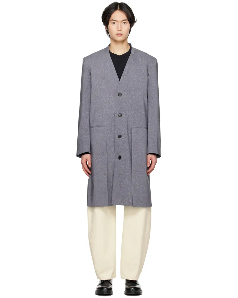 T/SEHNE SSENSE Exclusive Gray Splatter Coat Raindrop