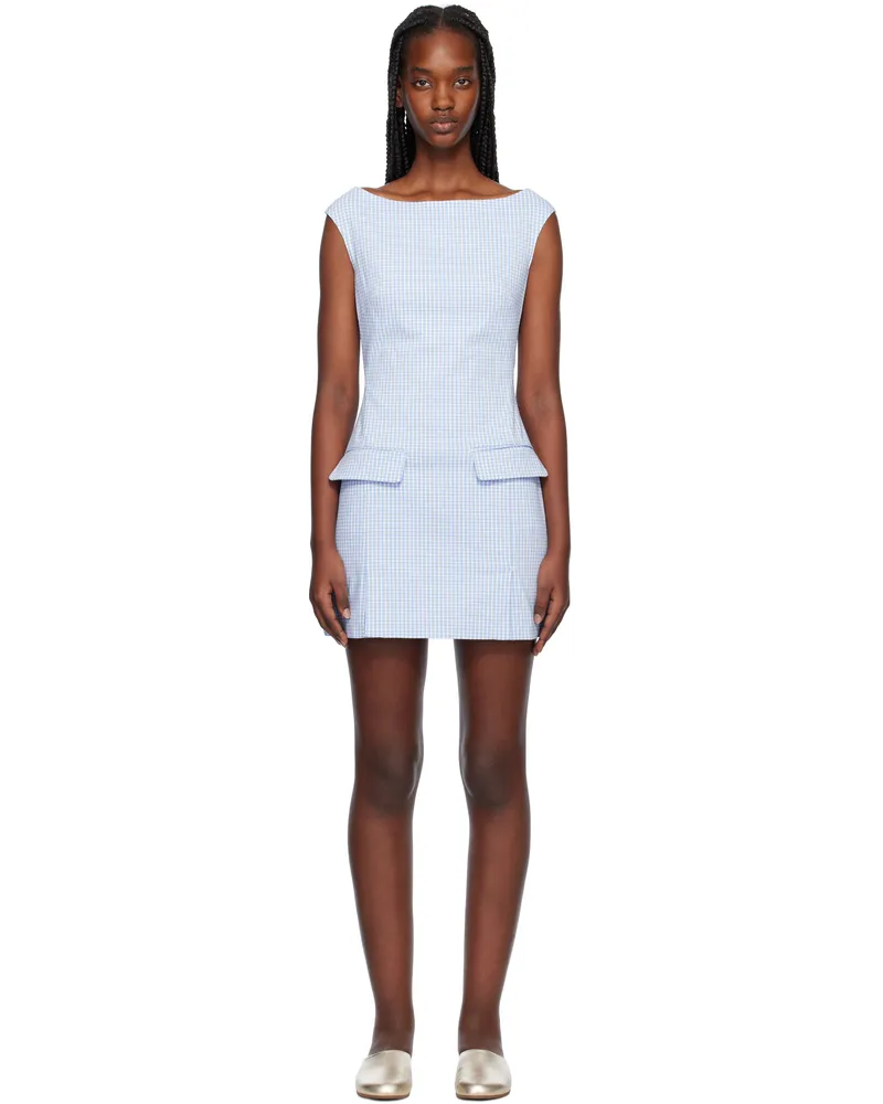 STAUD Blue Walker Minidress Skmc