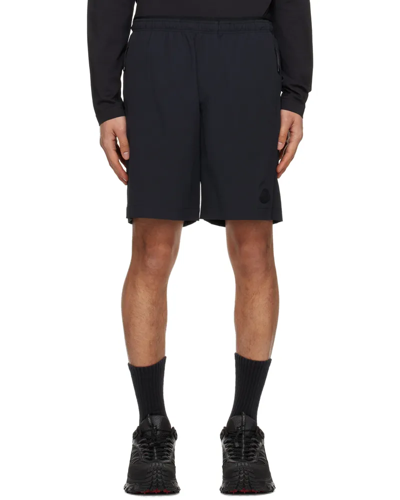 Moncler Black Drawstring Shorts Black