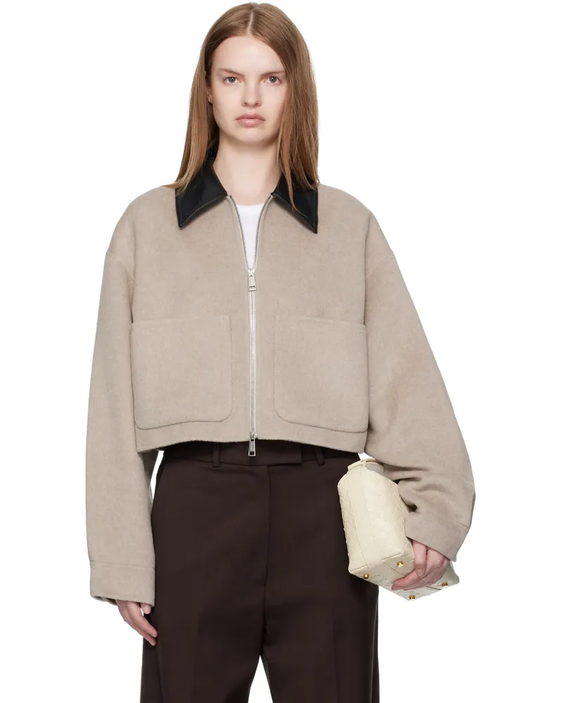 Nanushka Taupe Phebe Jacket Stone