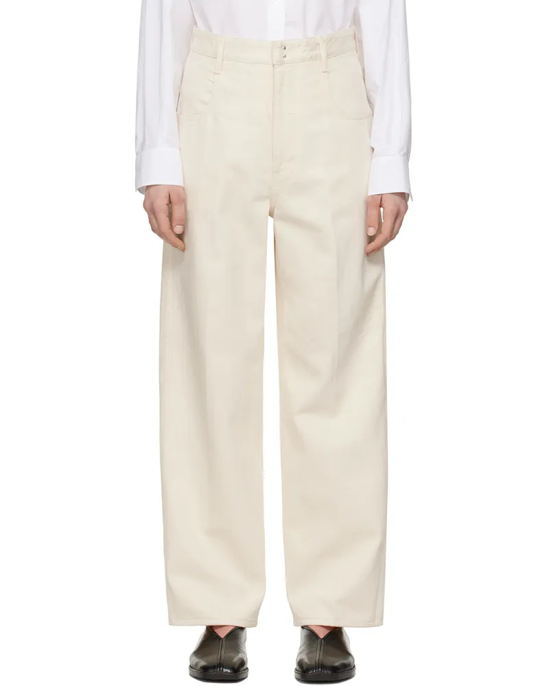Carven Off-White 5-Pocket Jeans Cream