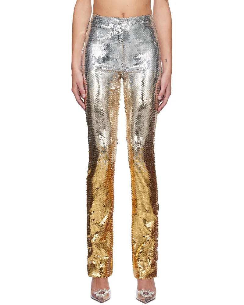 Paco Rabanne Silver & Gold Sequin Trousers M715