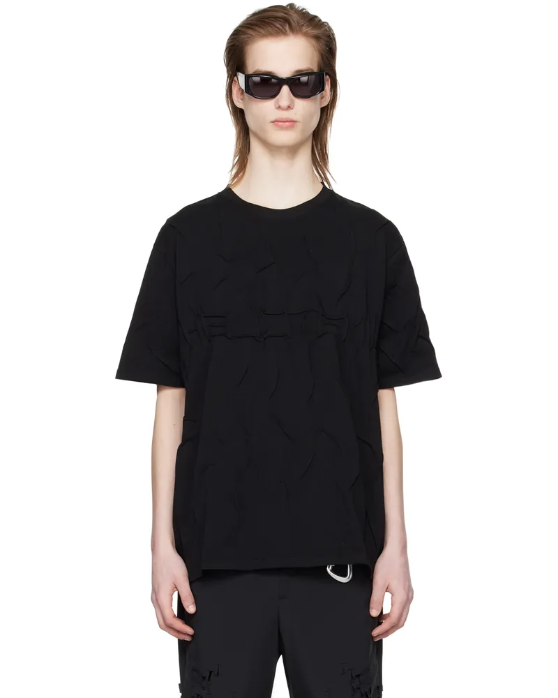 Heliot Emil Black Quadratic T-Shirt Black