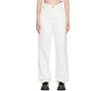SSENSE Exclusive White Double Layer Jeans