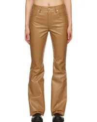 Citizens of humanity Tan Lilah Leather Pants Camel