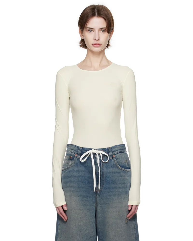 Maison Margiela Beige Lycra Jersey Bodysuit 102