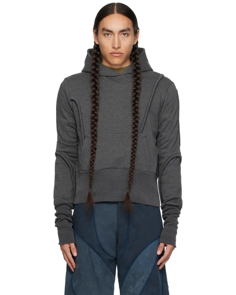 Mainline:RUS/Fr.CA/DE Gray Piping Hoodie Charcoal