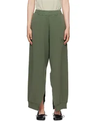 Maison Margiela Khaki Vented Sweatpants Moss