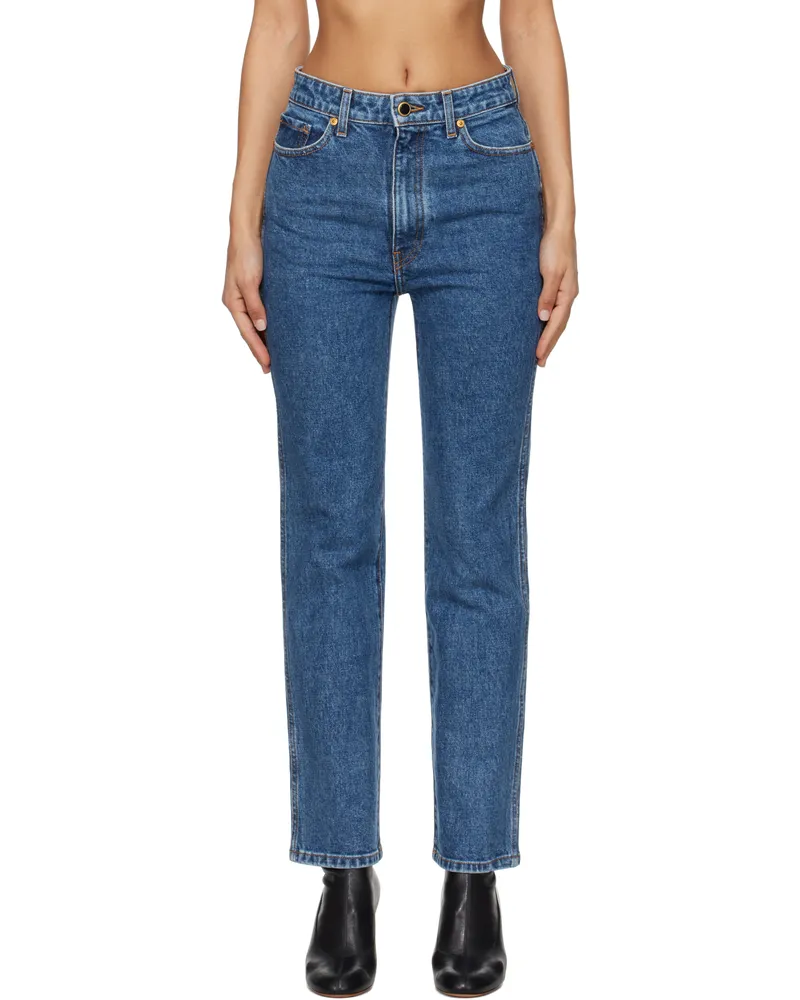 KHAITE Blue Abigail Stretch Jeans 009
