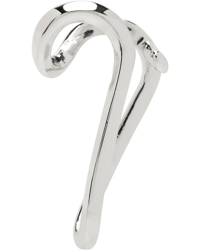AMI Paris Silver Alan Crocetti Edition Abstract Heart Single Ear Cuff Silver