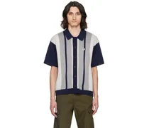 Gray & Navy Striped Shirt
