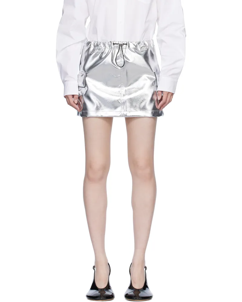COPERNI Silver Cargo Miniskirt Silver