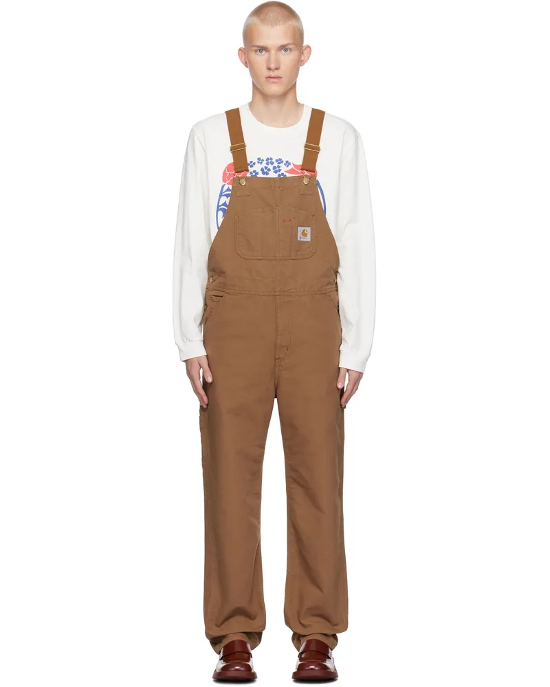 Carhartt WIP Brown Bib Overalls Hz02