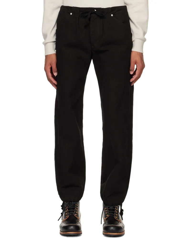 3MAN Black Workwear Trousers Black