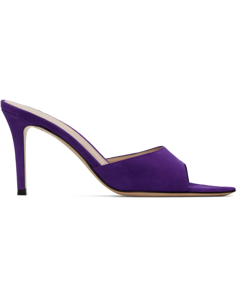 Gianvito Rossi Purple Elle 85 Mules Violet