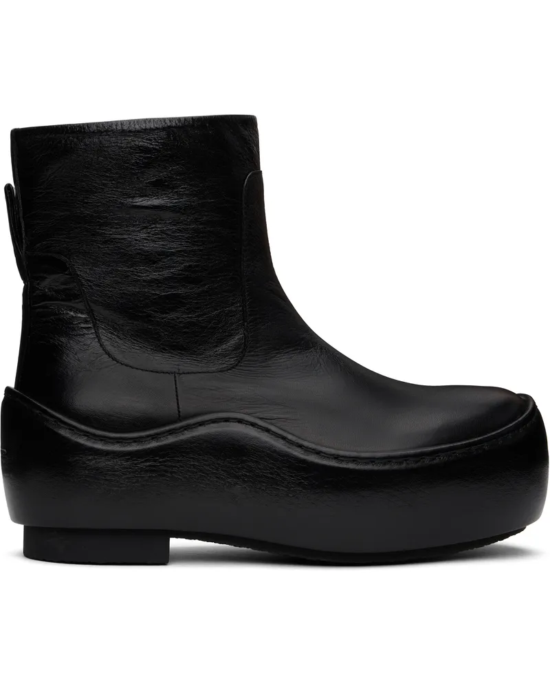 Jil Sander Black Ankle Boots 001
