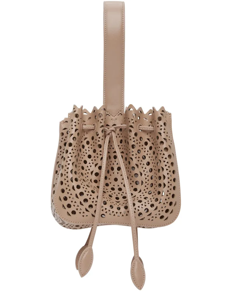 Alaïa Beige Rose Marie 16 Top Handle Bag Sable